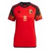 Belgien Youri Tielemans #8 kläder Kvinnor VM 2022 Hemmatröja Kortärmad